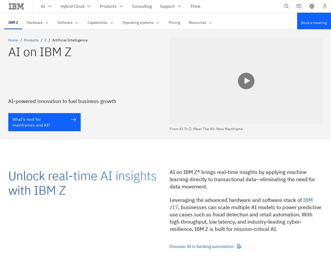 IBM Z Artificial Intelligence