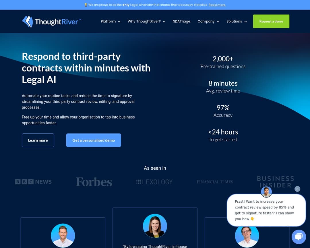 ThoughtRiver Contract Acceleration Platform