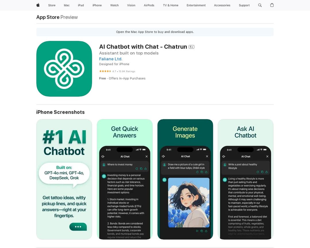 AI Chatbot with Сhat - Chatrun
