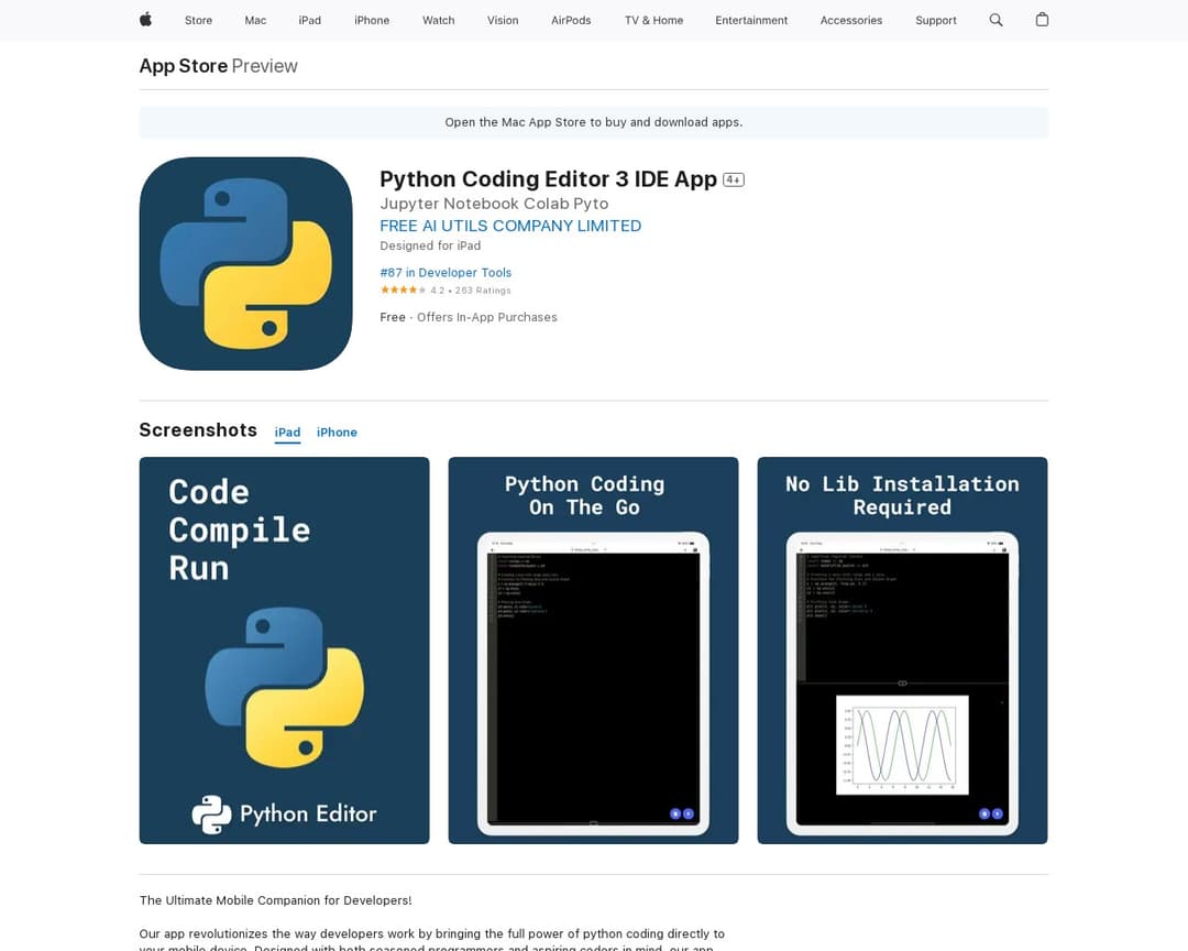 Python Coding Editor 3 IDE App