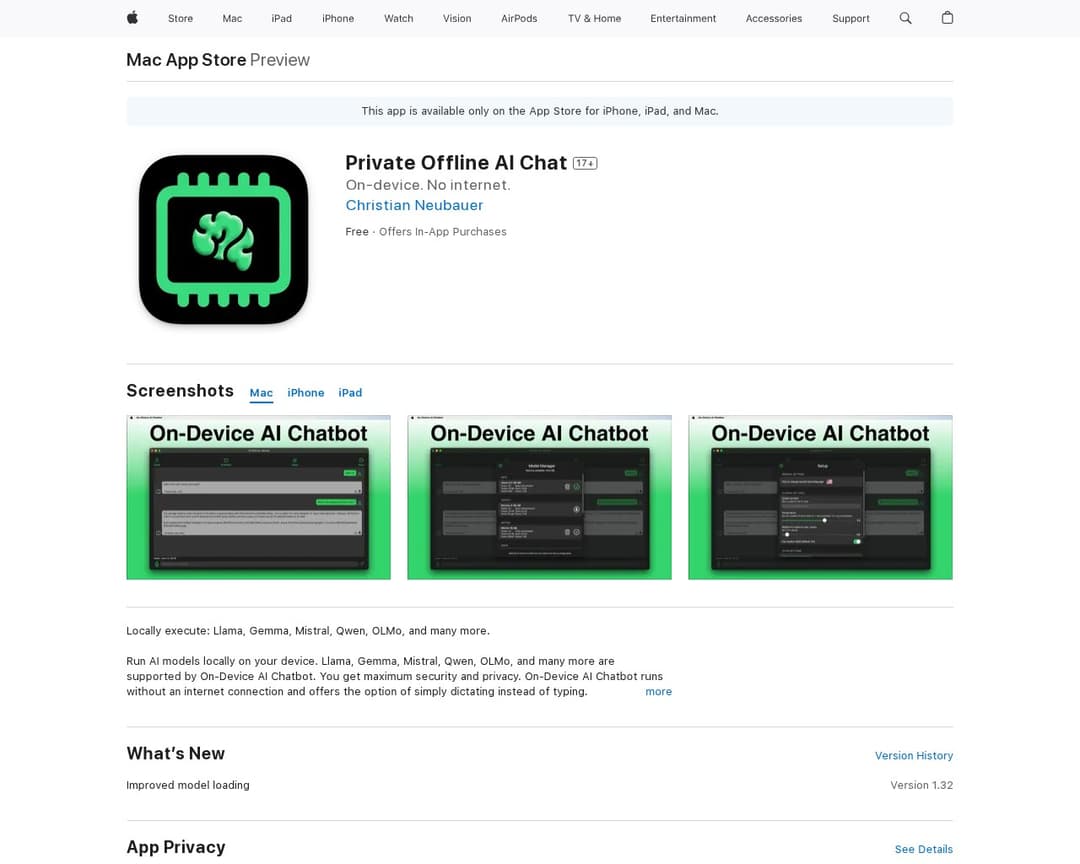 Private Offline AI Chat
