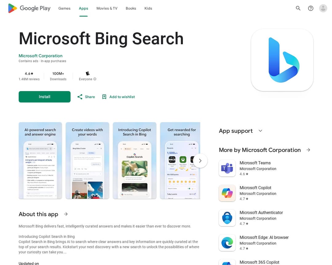 Microsoft Bing Search