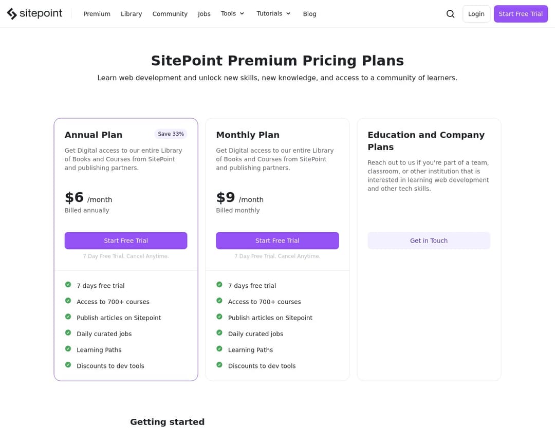 SitePoint Premium