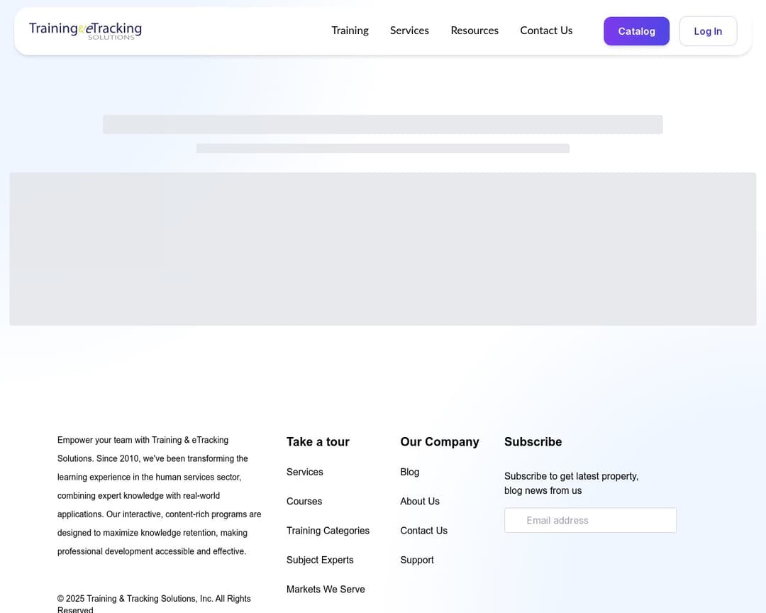 Training & eTracking Solutions