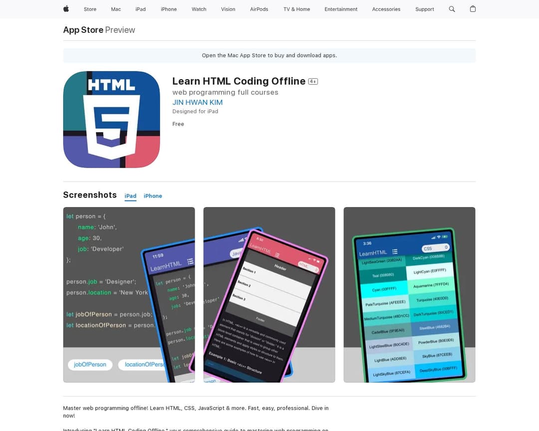 Learn HTML Coding Offline