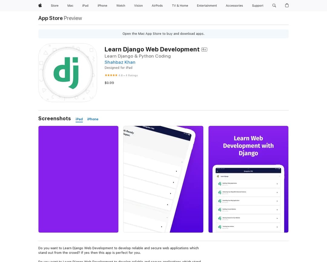 Learn Django Web Development