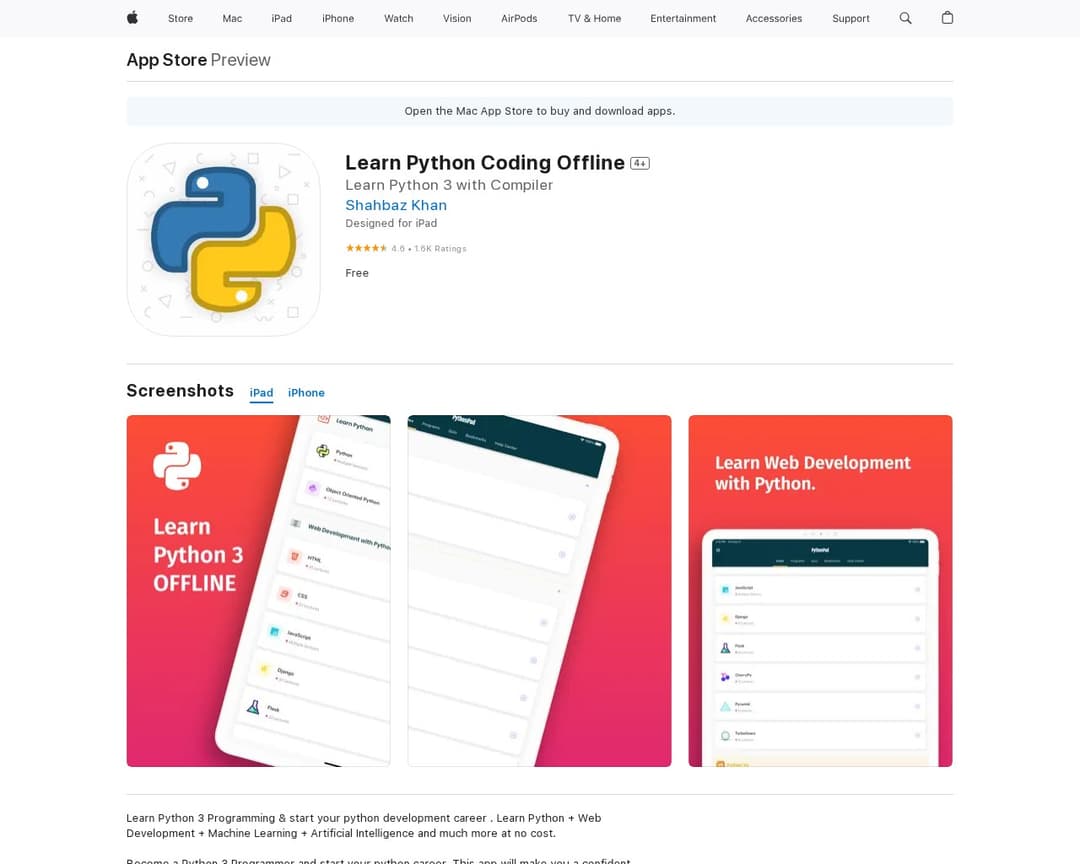 Learn Python Coding Offline