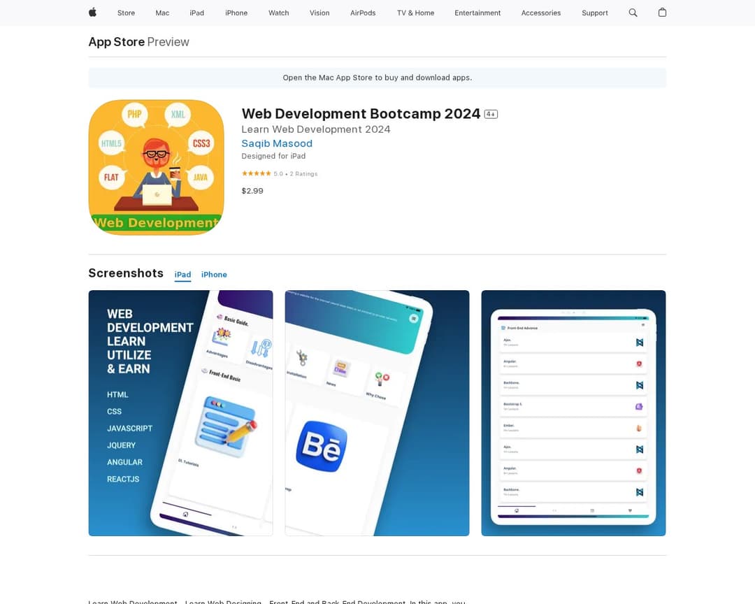 Web Development Bootcamp 2024