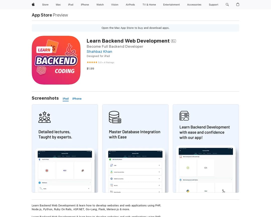 Learn Backend Web Development