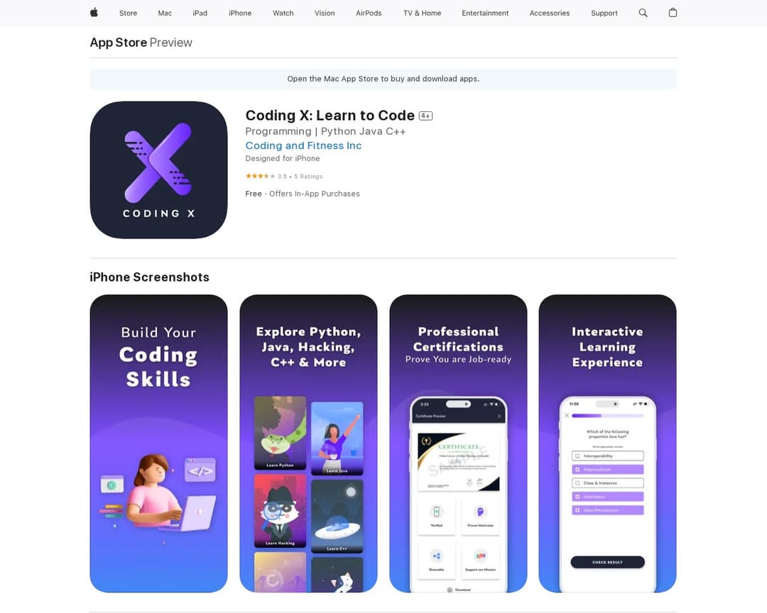 Coding X: Learn to Code