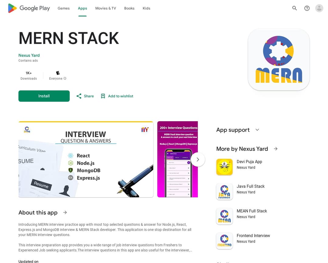 MERN STACK Nexus Yard