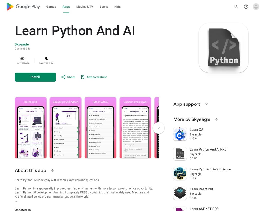 Learn Python And AI Skyeagle