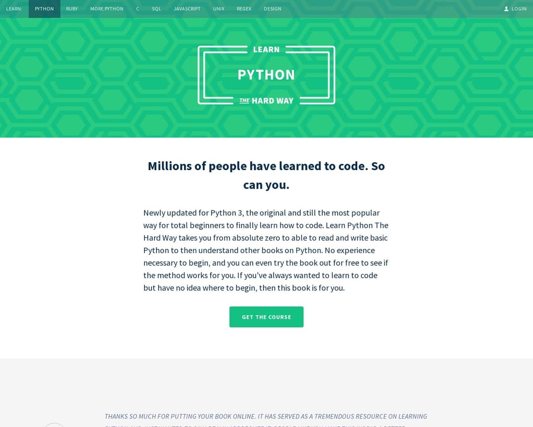 Learn Python the Hard Way