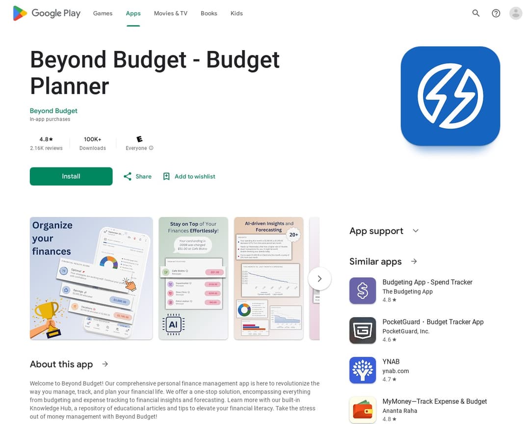 Beyond Budget - Budget Planner
