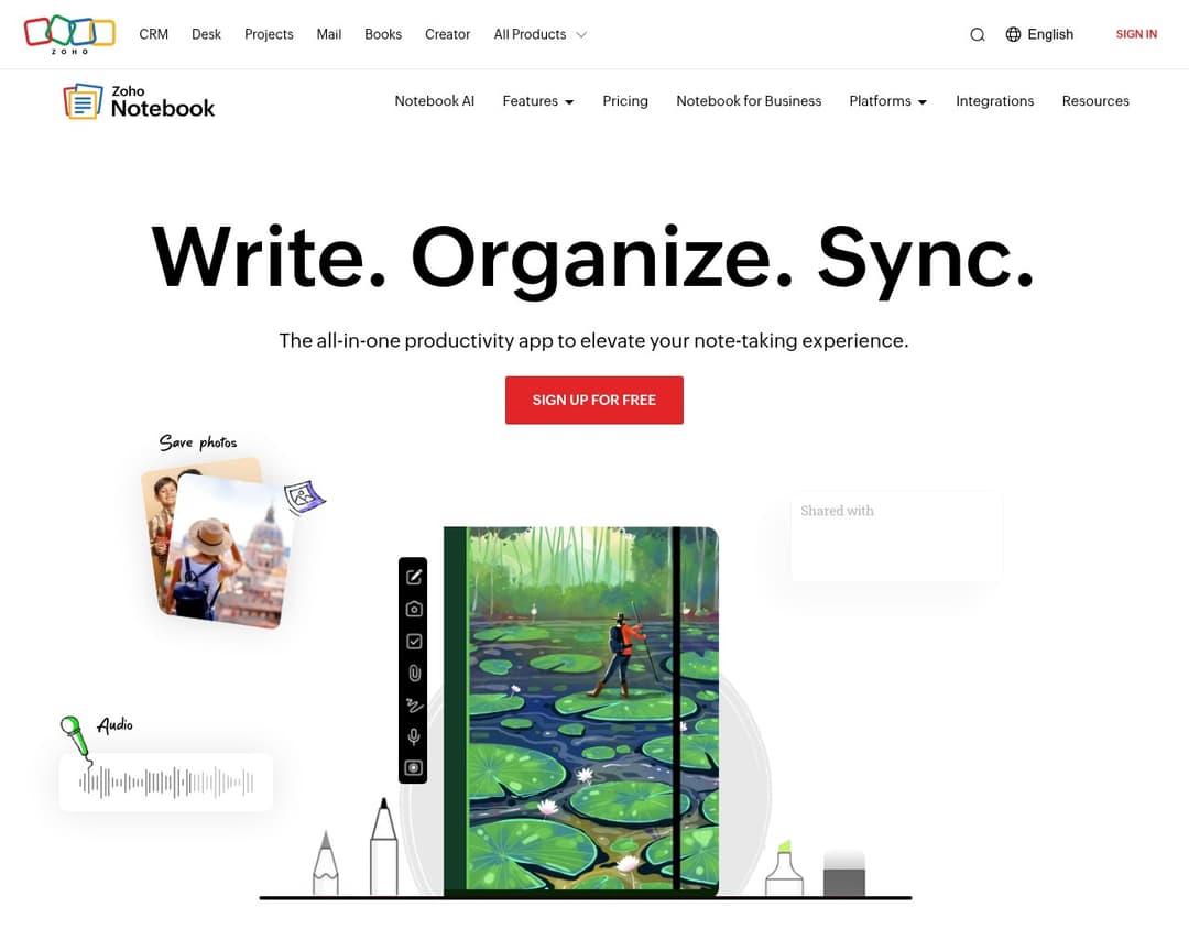Zoho Notebook