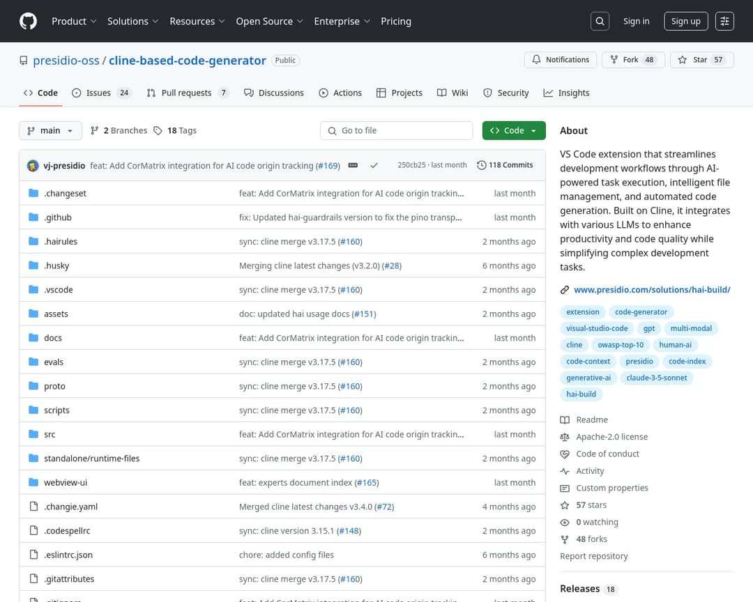 presidio-oss/cline-based-code-generator
