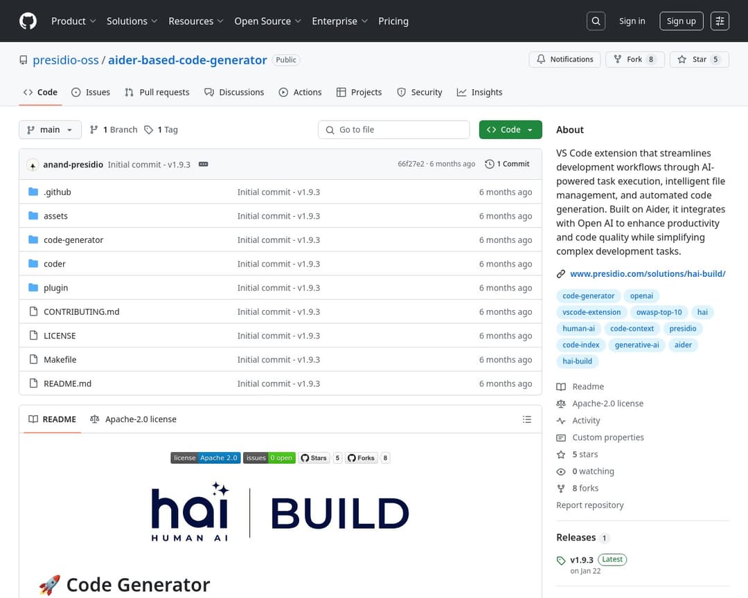 presidio-oss/aider-based-code-generator