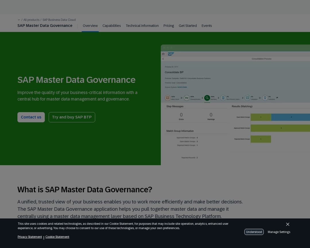 SAP Master Data Governance