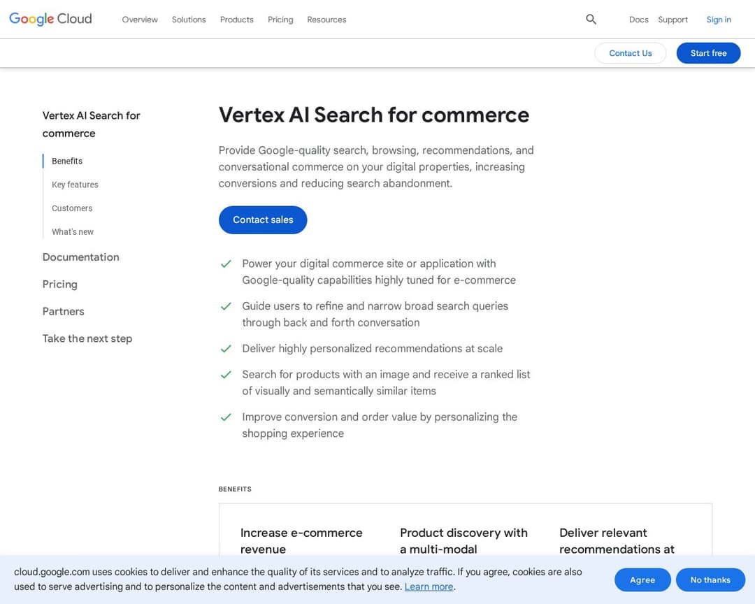 Vertex AI Search for retail