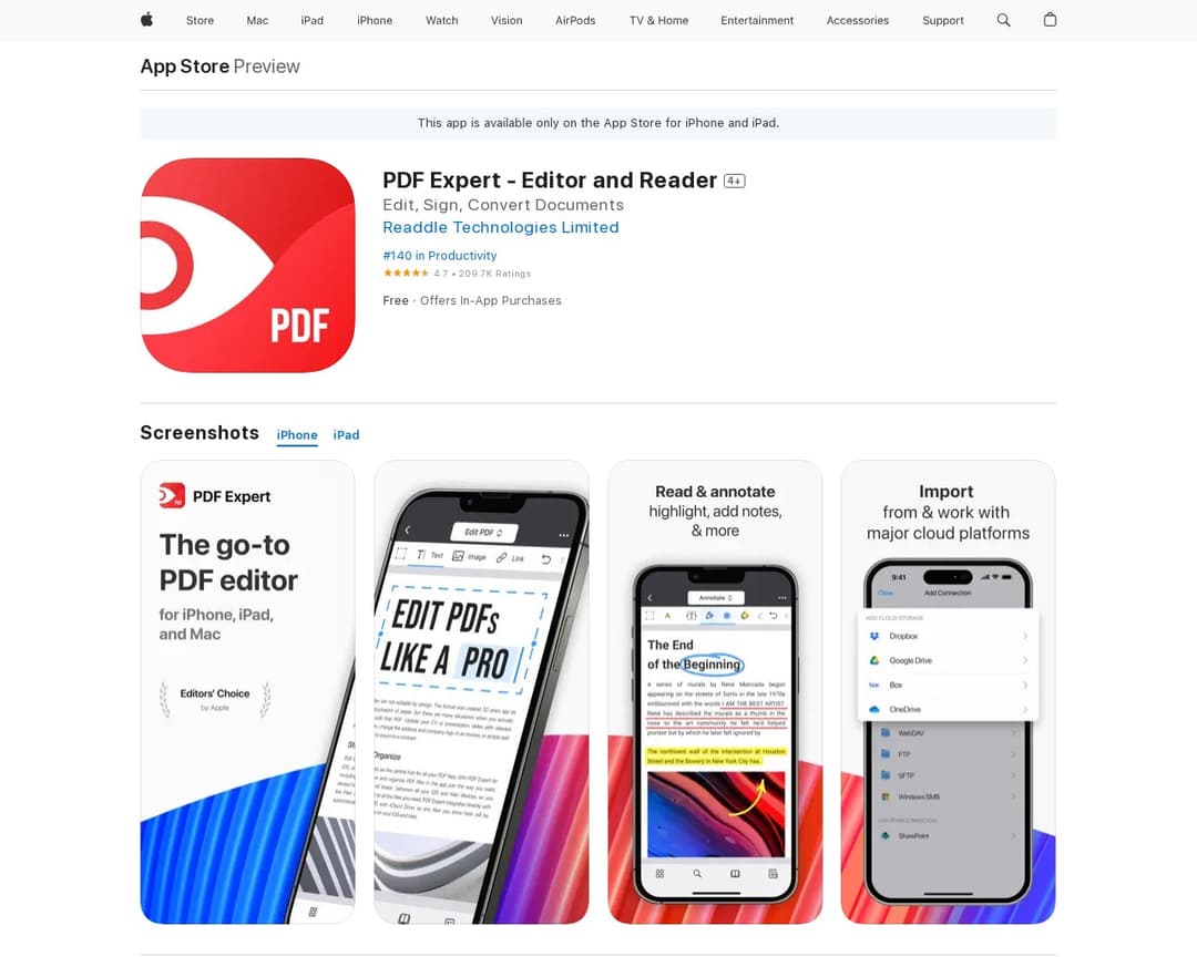 PDF Expert - Editor and Reader