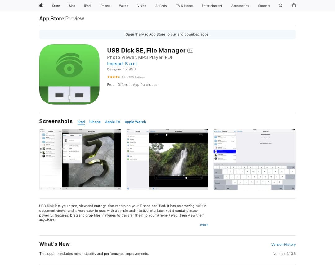 USB Disk SE, File Manager