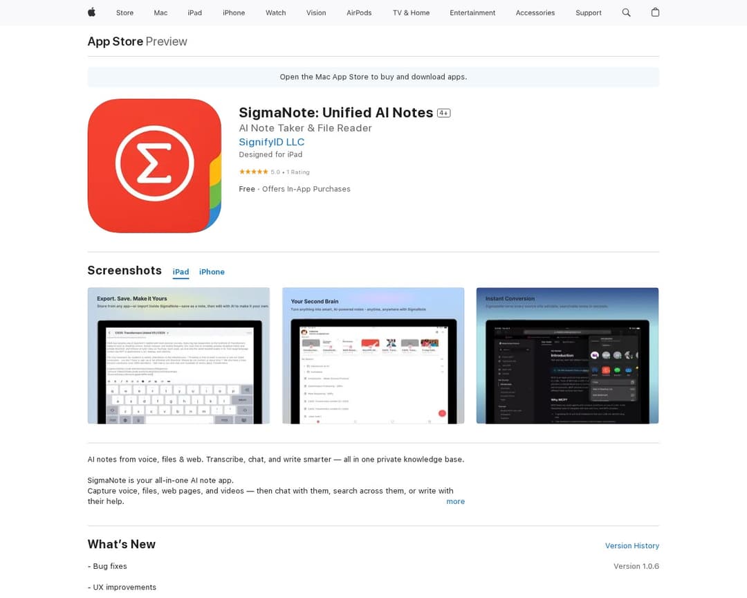 SigmaNote: Unified AI Notes