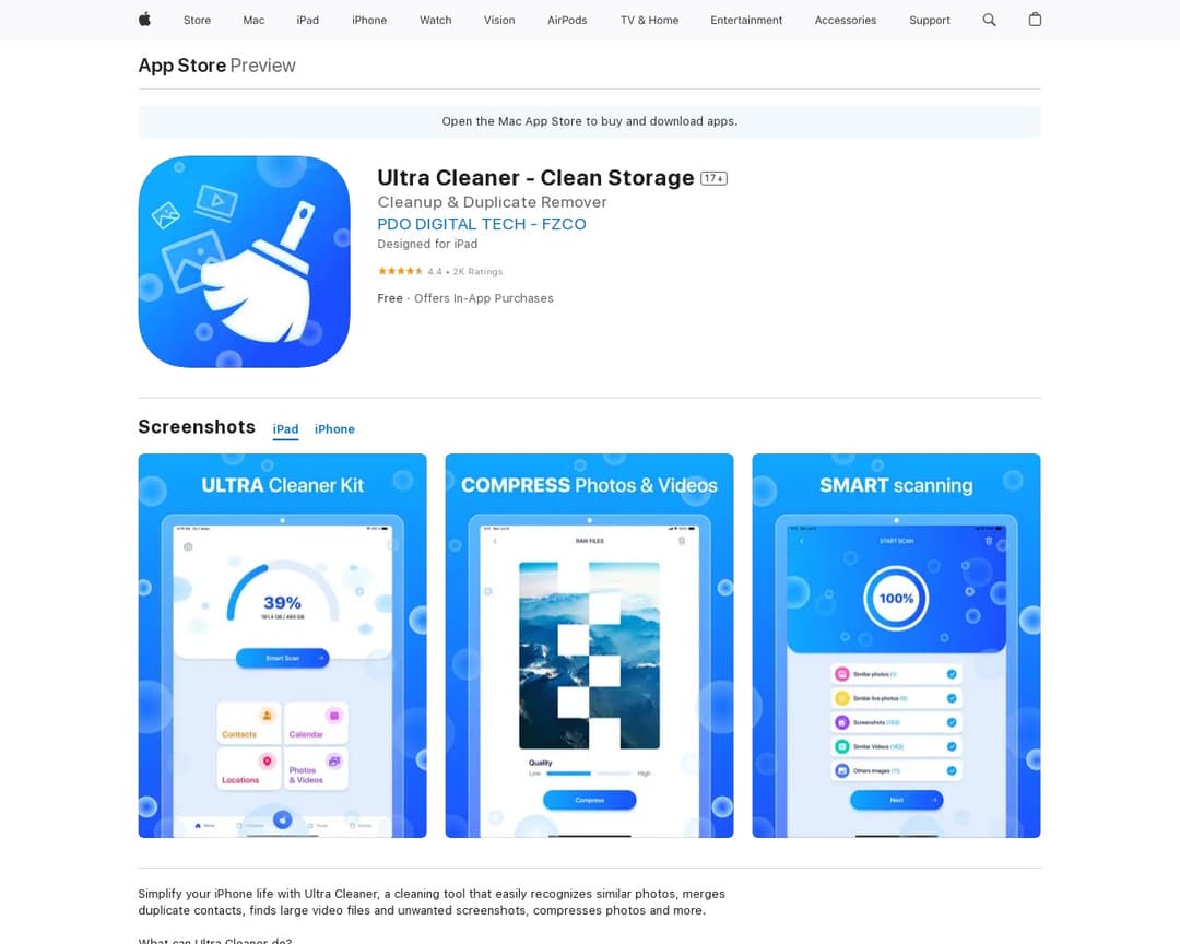 Ultra Cleaner - Clean Storage