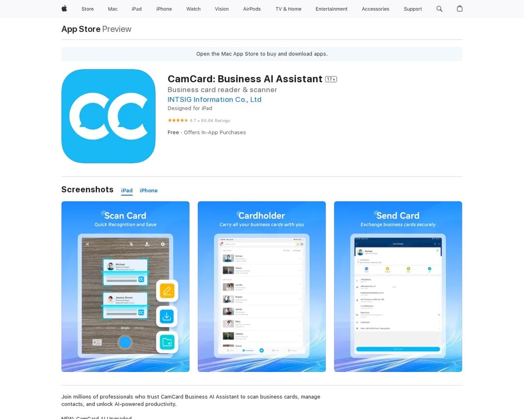 CamCard: Business AI Assistant