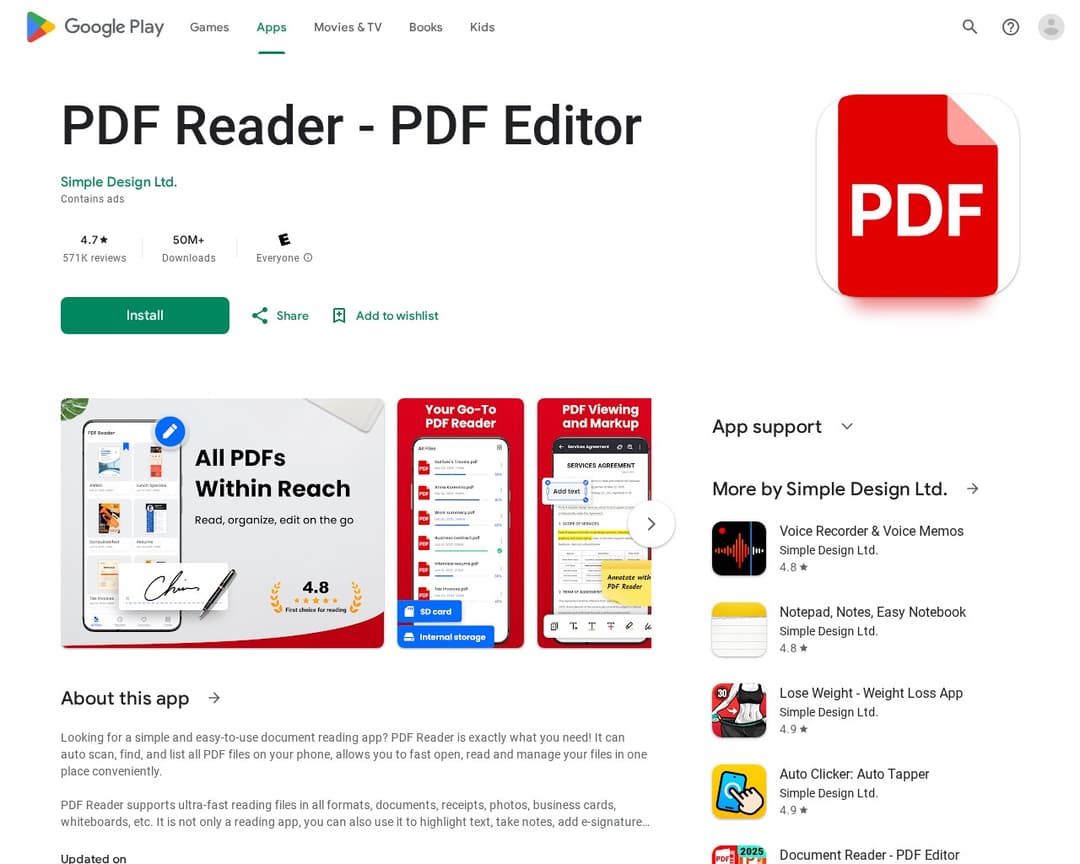 PDF Reader - PDF Editor