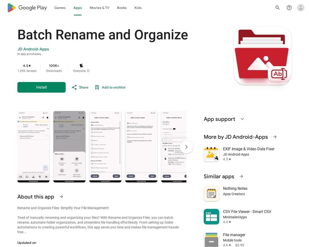 Batch Rename and Organize