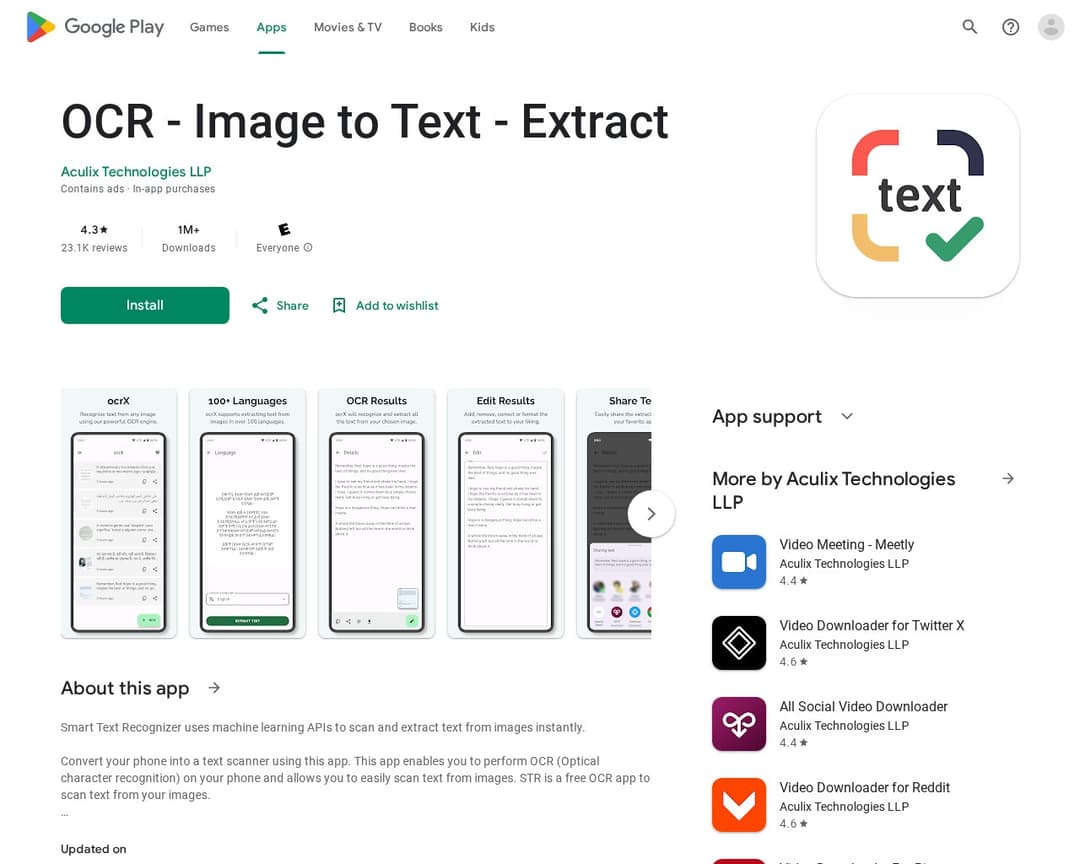 OCR - Image to Text - Extract