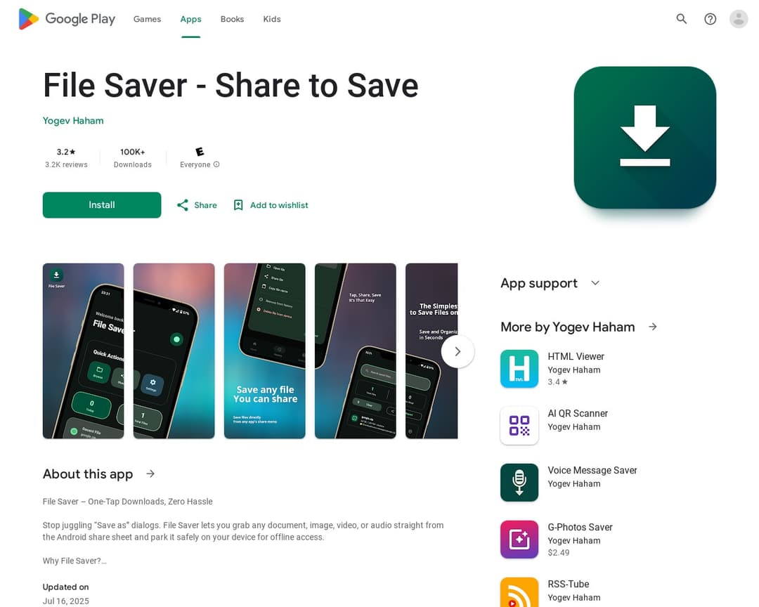 File Saver - Share to Save