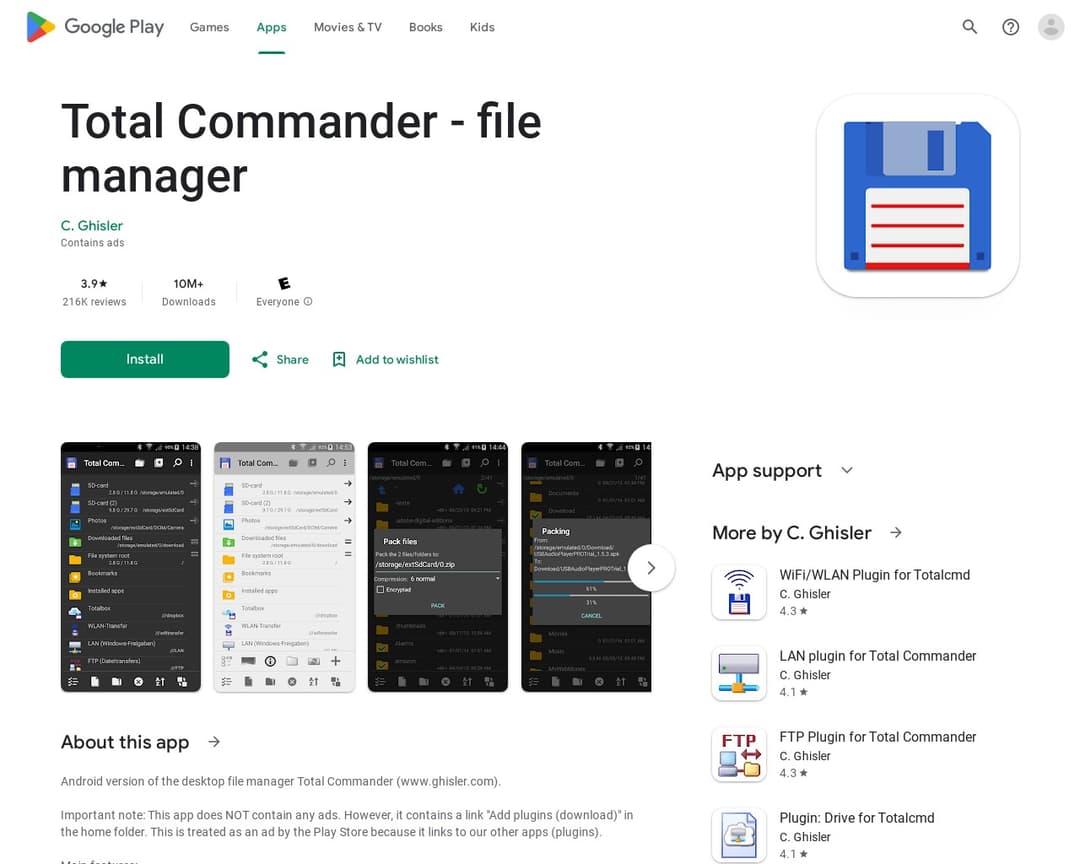 Total Commander - file manager