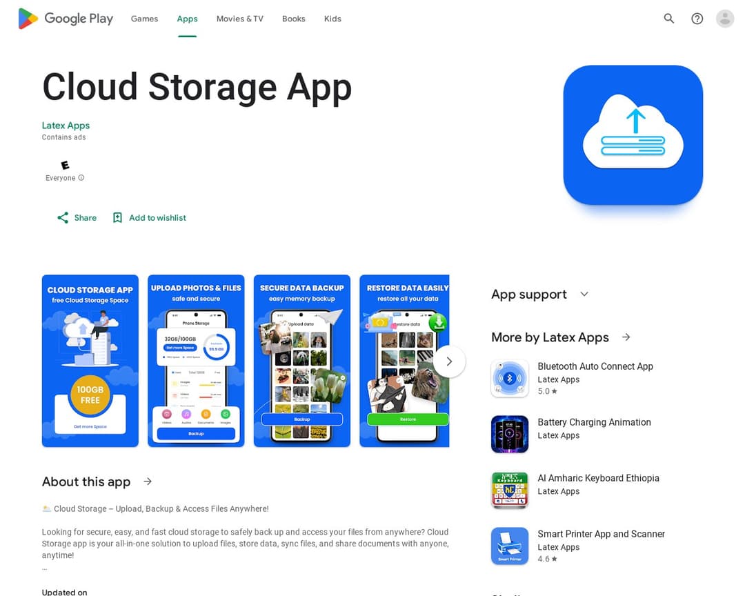 Cloud Storage App