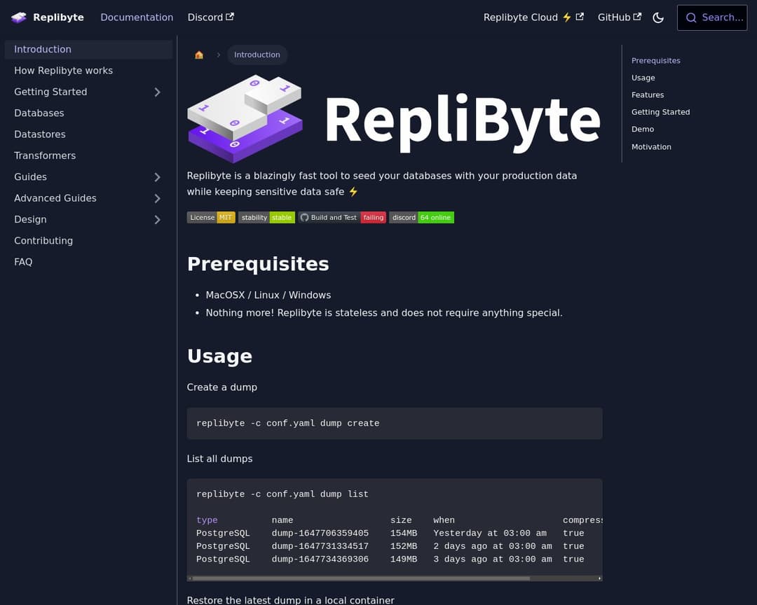 Replibyte