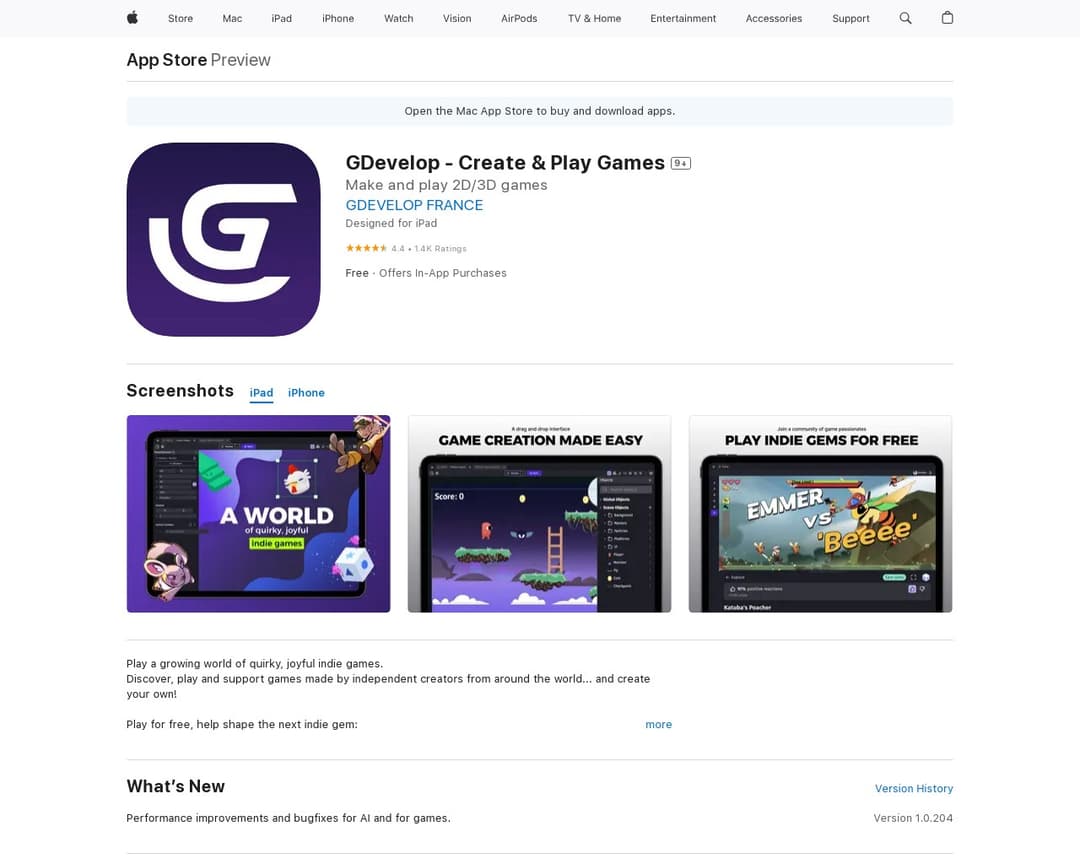 GDevelop - Create & Play Games
