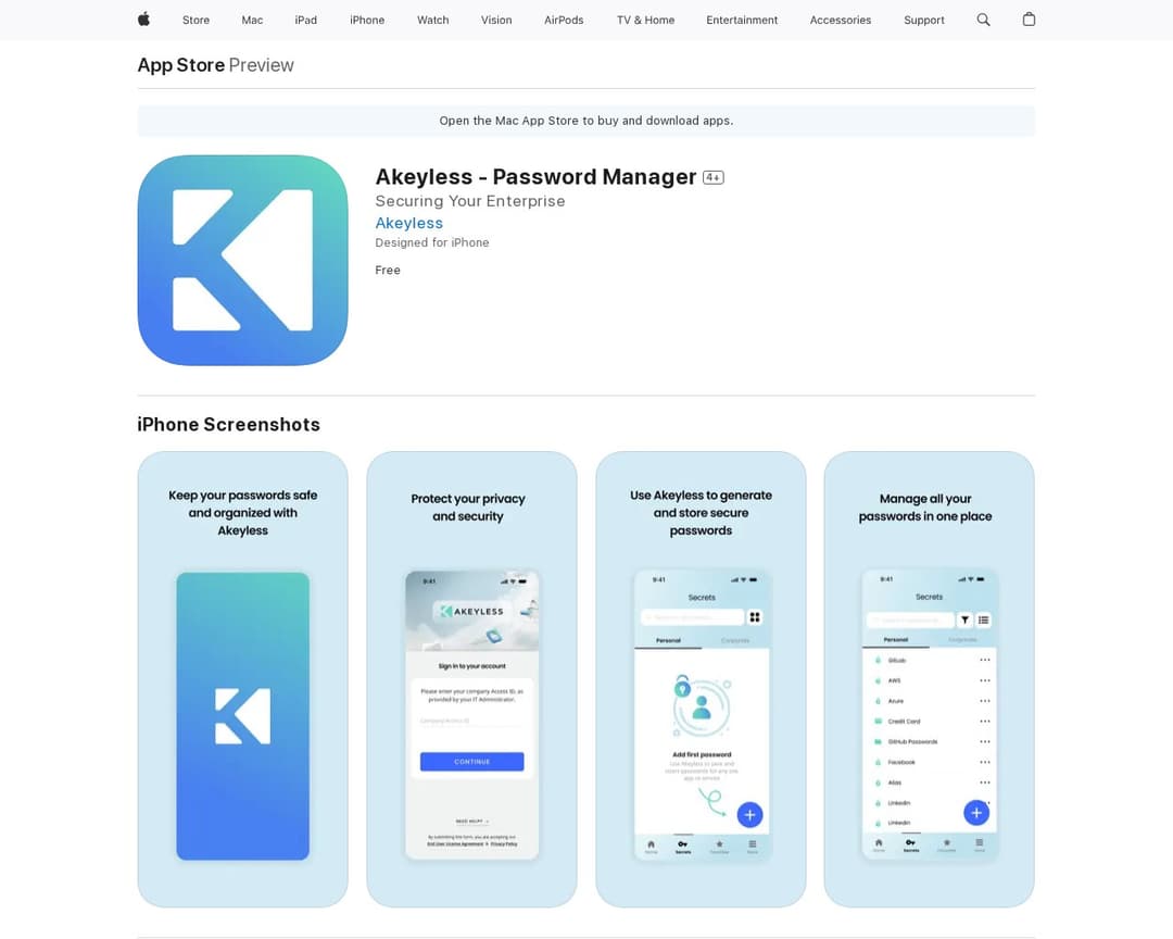 Akeyless - Password Manager