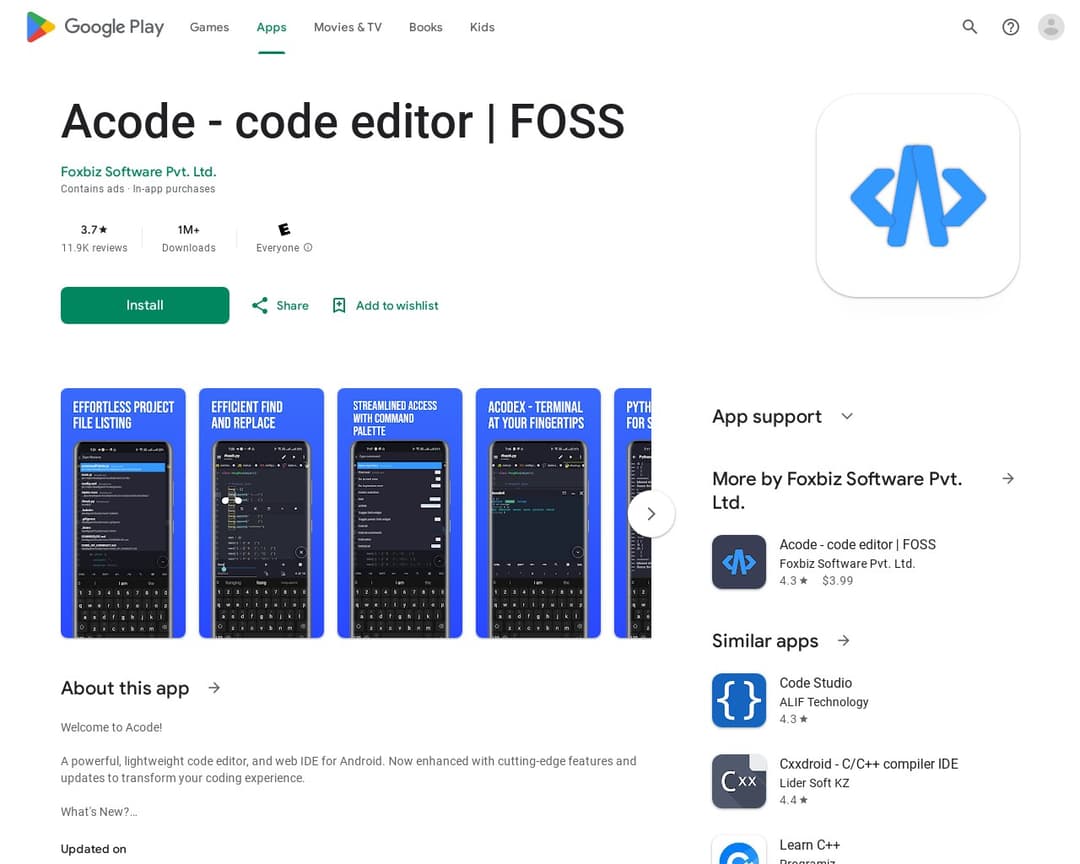 Acode - code editor | FOSS