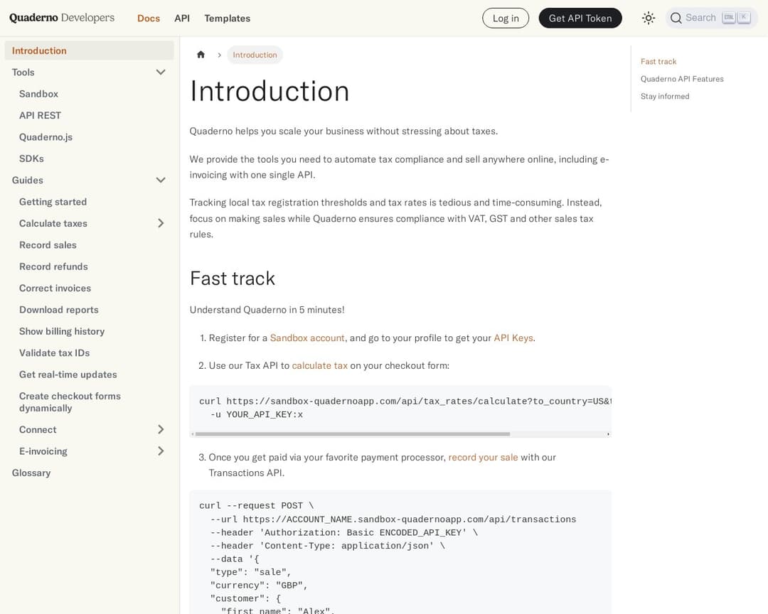 Quaderno Developers