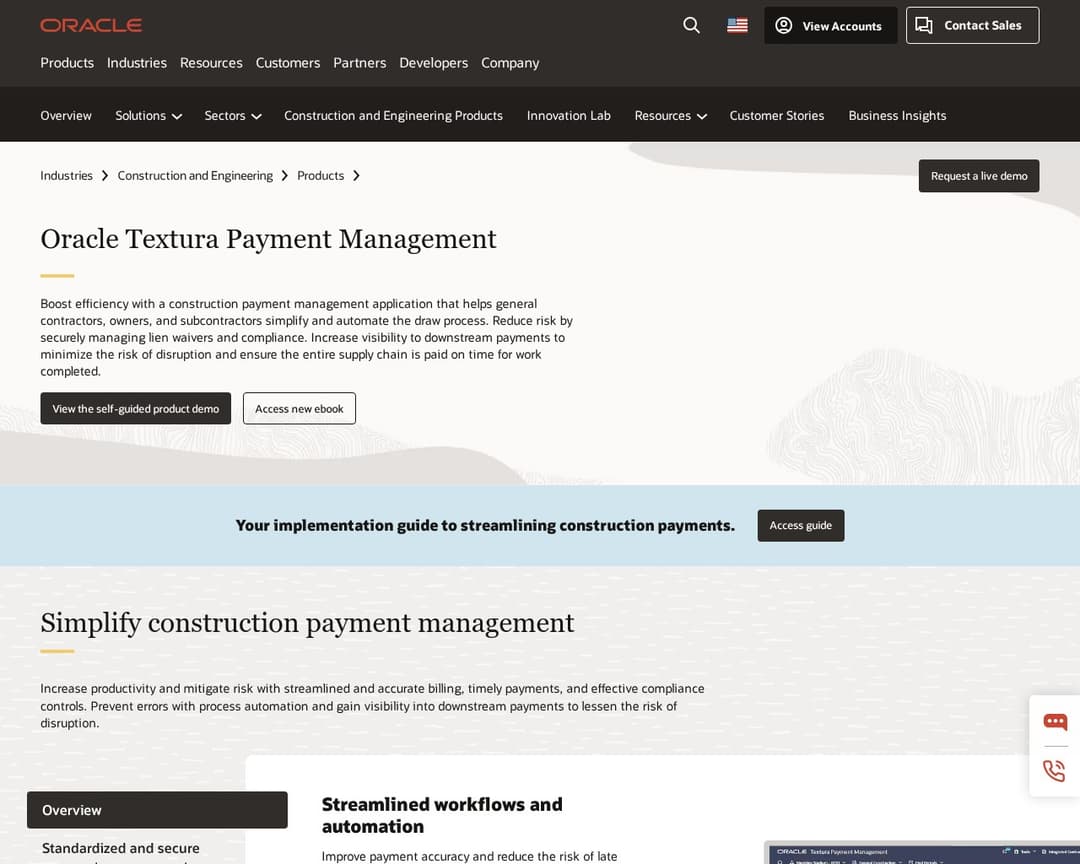 Oracle Textura Payment Management
