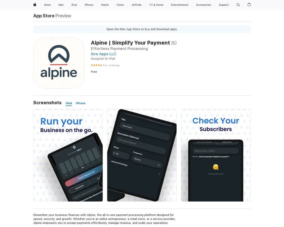 Alpine | Simplify Your Payment