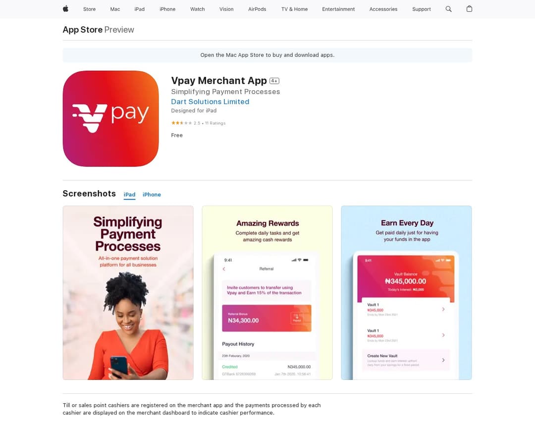 Vpay Merchant App