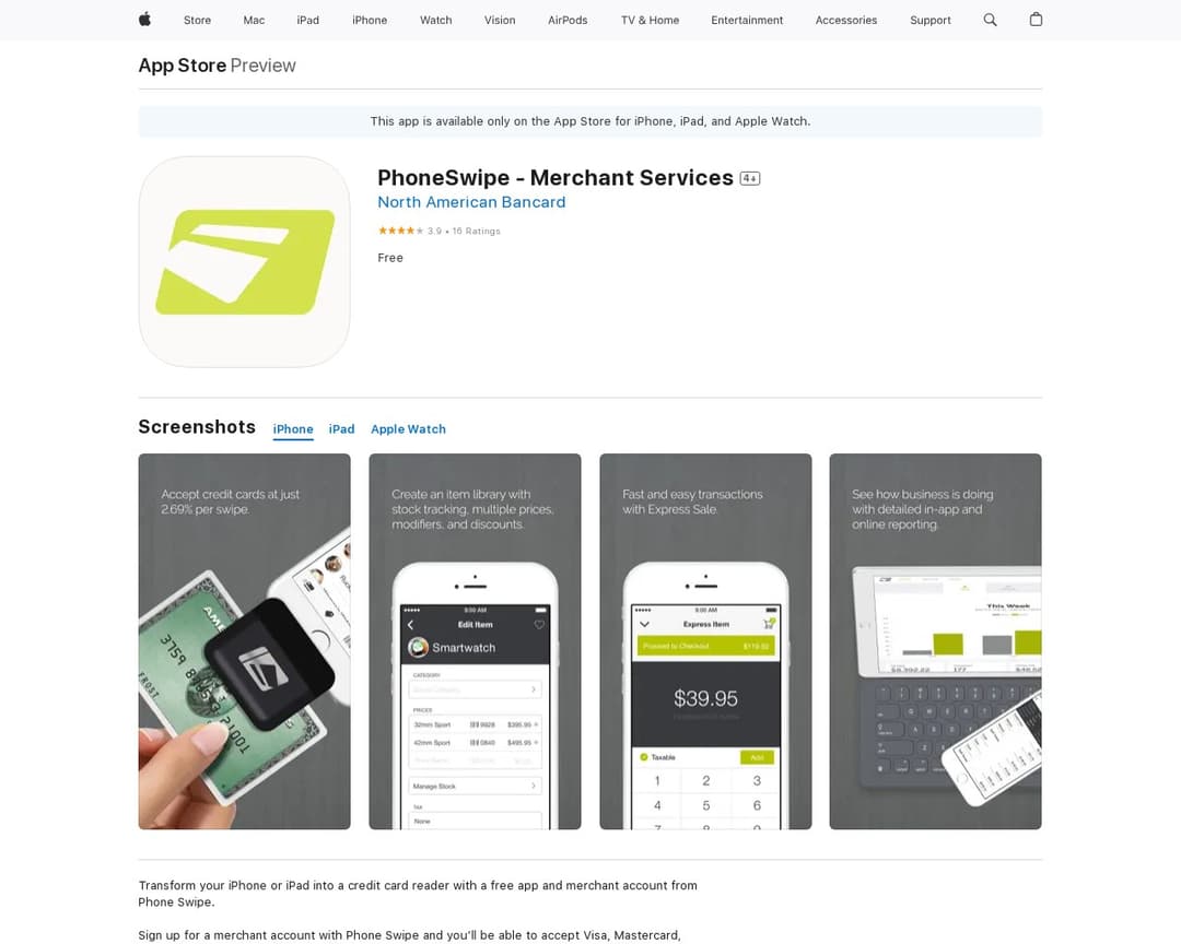 PhoneSwipe - Merchant Services
