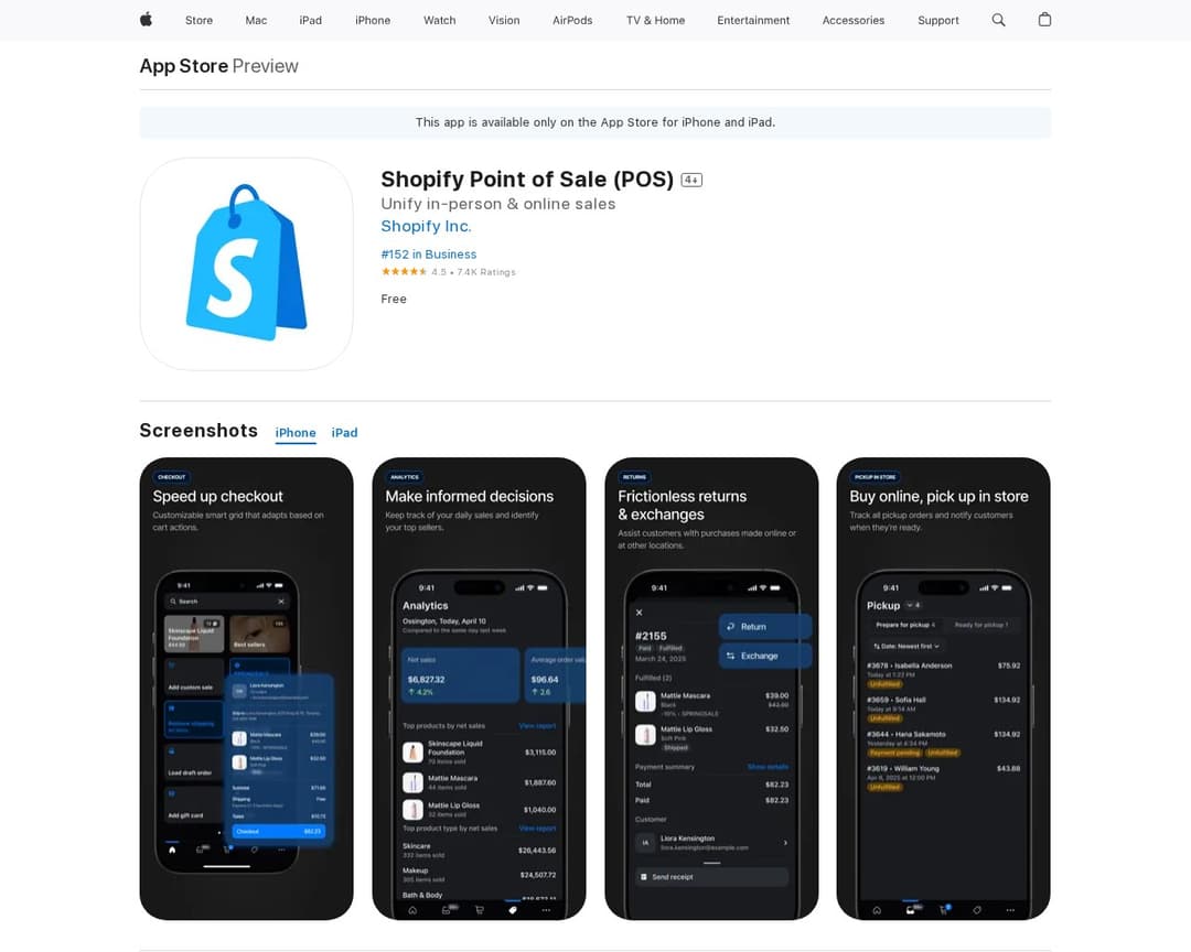 Shopify Point of Sale (POS)