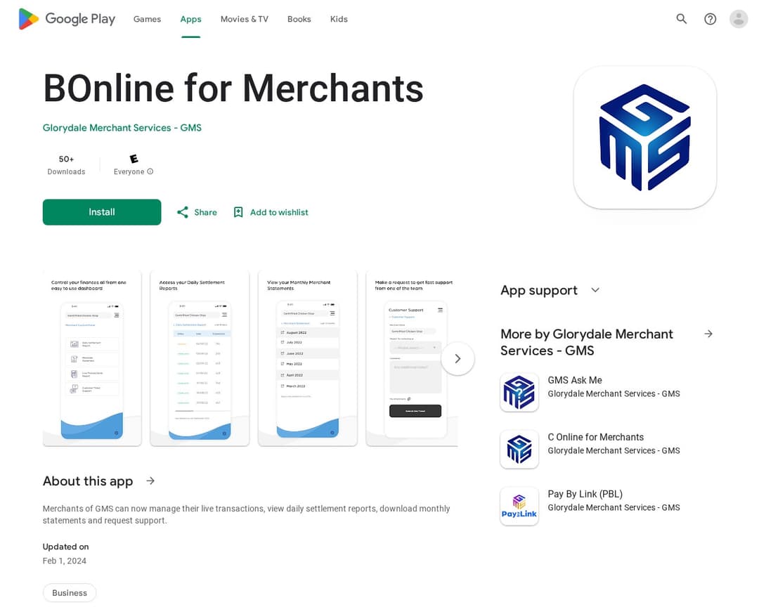 BOnline for Merchants
