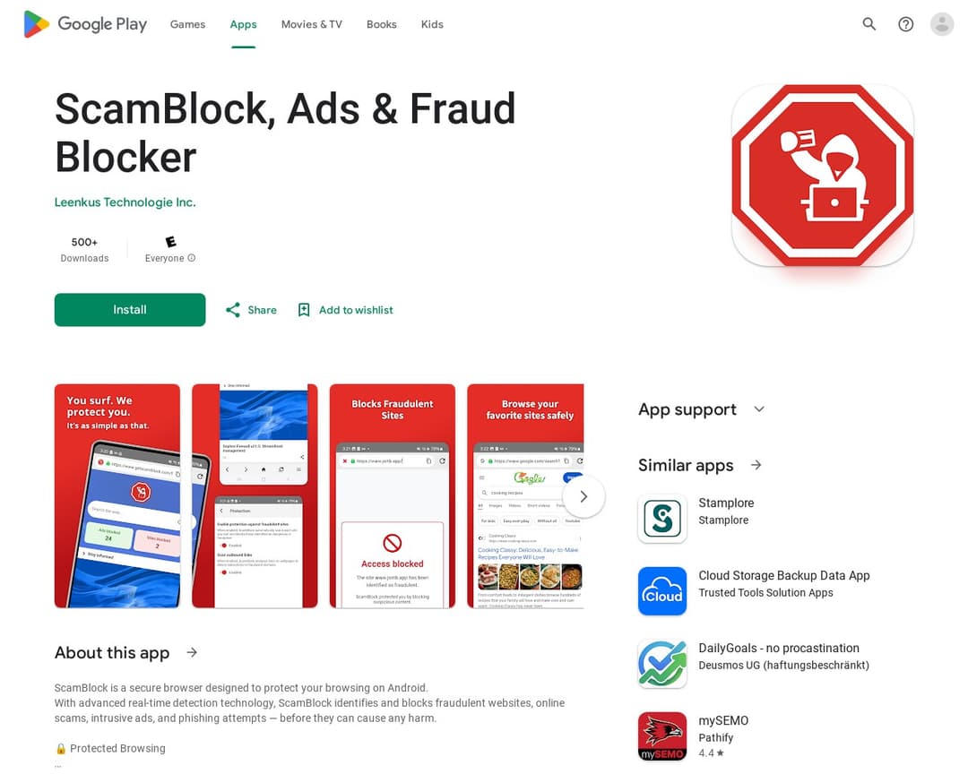 ScamBlock, Ads & Fraud Blocker