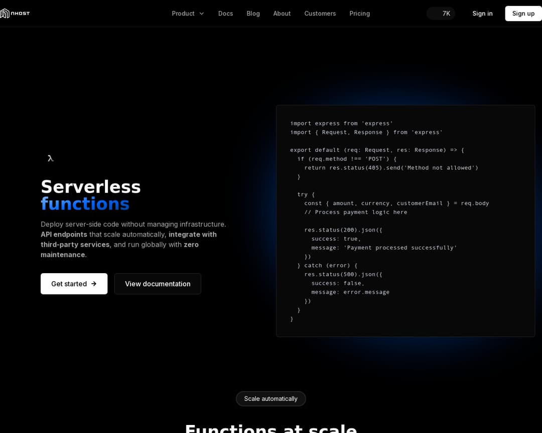 Nhost Functions