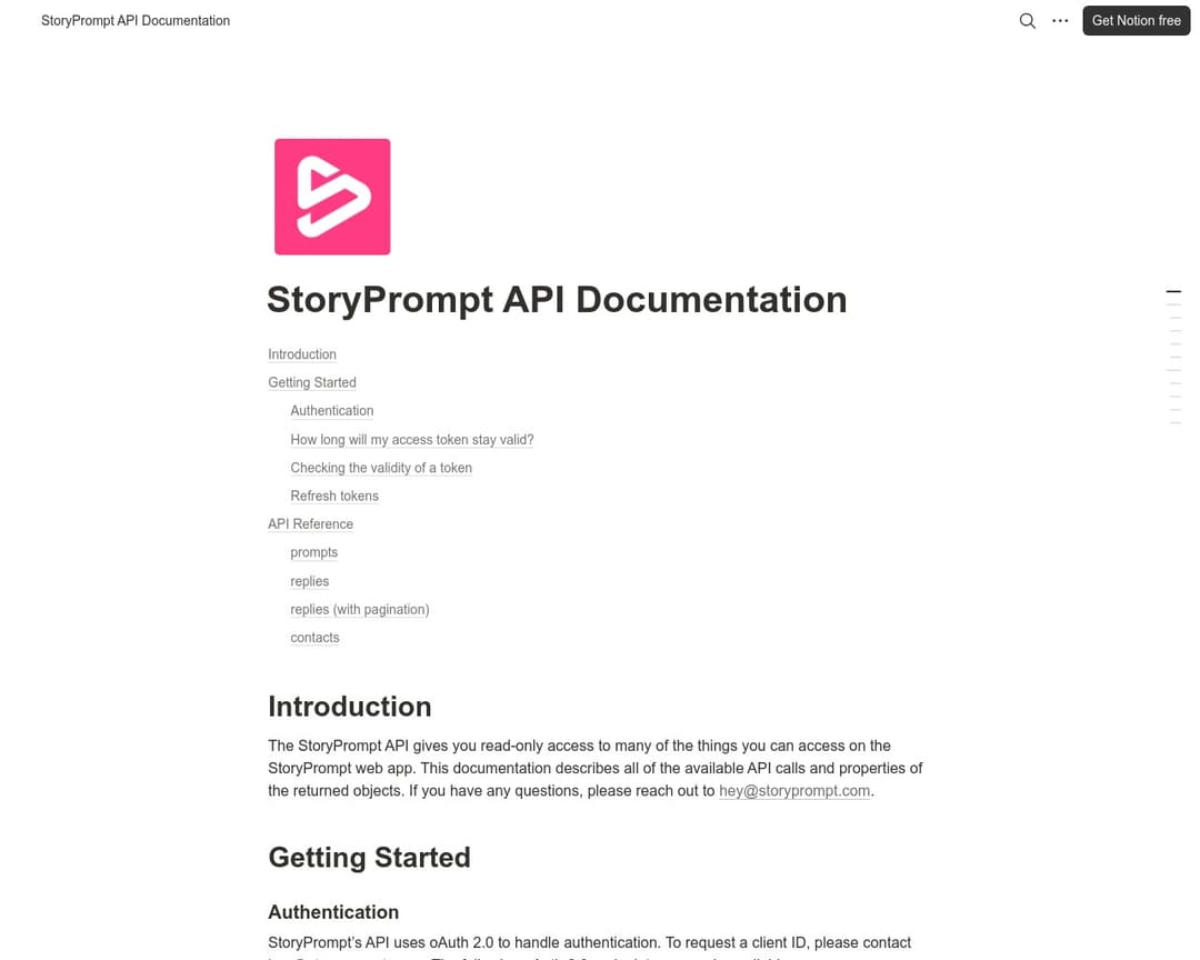 StoryPrompt API Documentation