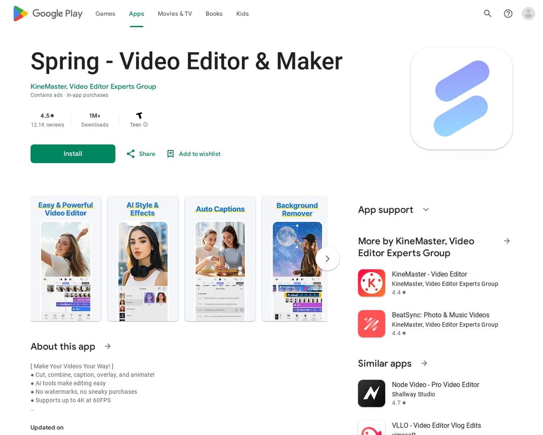 Spring - Video Editor & Maker