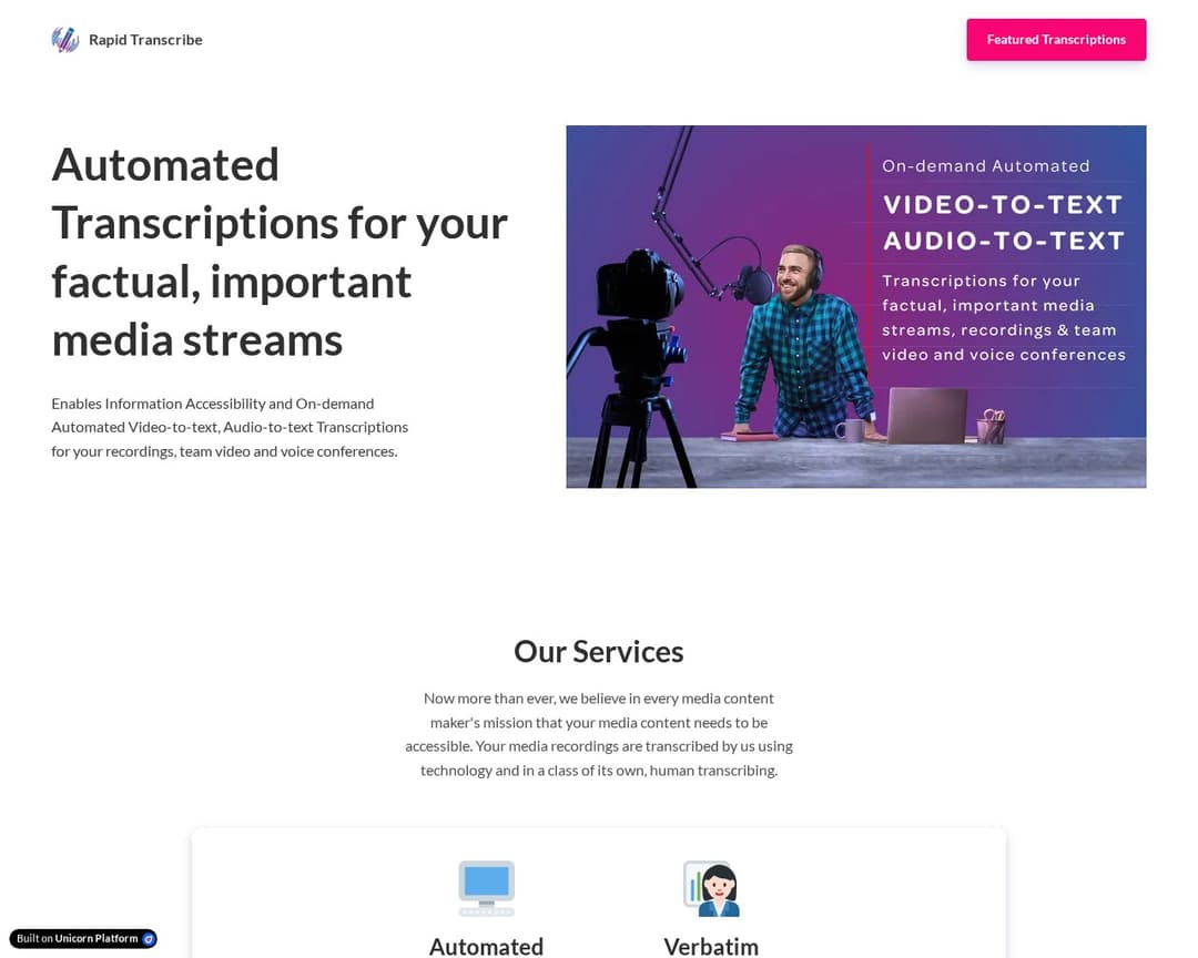 Rapid Transcribe